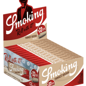 Smoking THINNEST BROWN Papel de Liar + Tips (King Size)