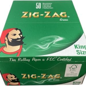 Zig-Zag King Size Slim Green Papel de Liar