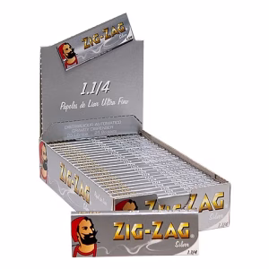 Zig-Zag Silver 1 1/4 Papel de Liar