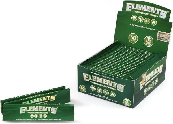 Elements Papel de Liar Green Papers King Size Slim (50u)