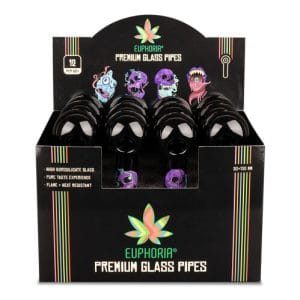 EUPHORIA Pipas de vidrio premium CAJA/12