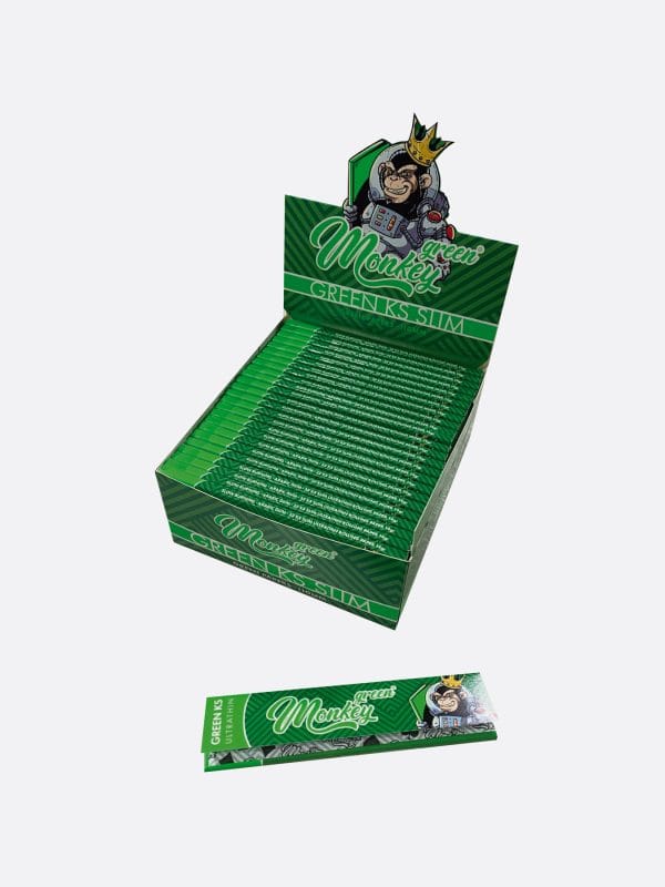 Monkey King Papel de liar Green King Size Slim (MGKS)